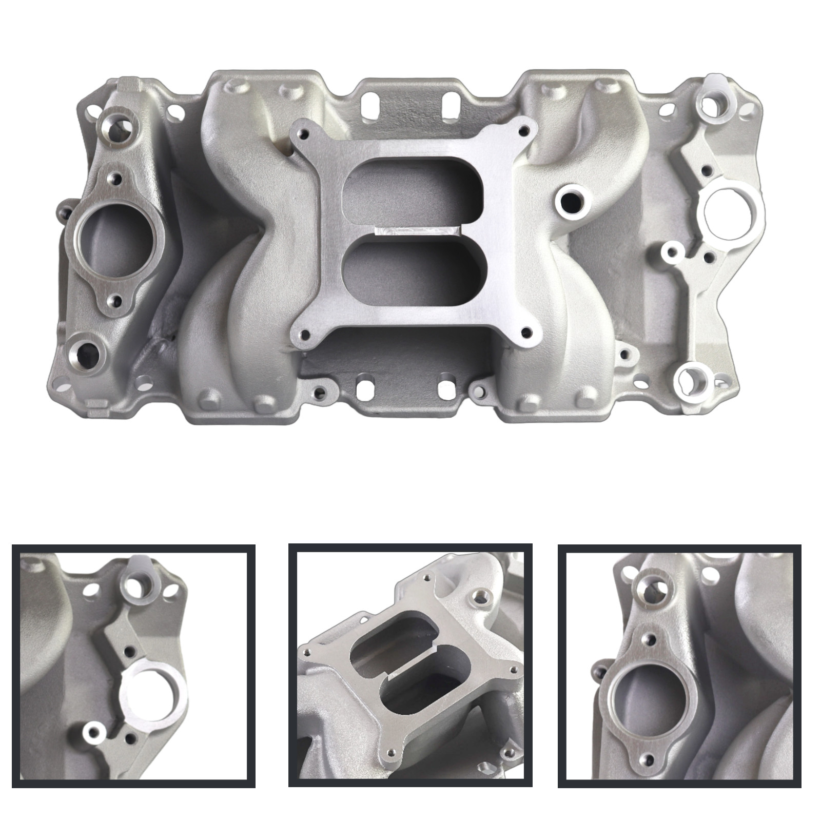 Dual Plane RPM Air-Gap Intake Manifold 7501 For Chevy Small Block 55-86 262-400