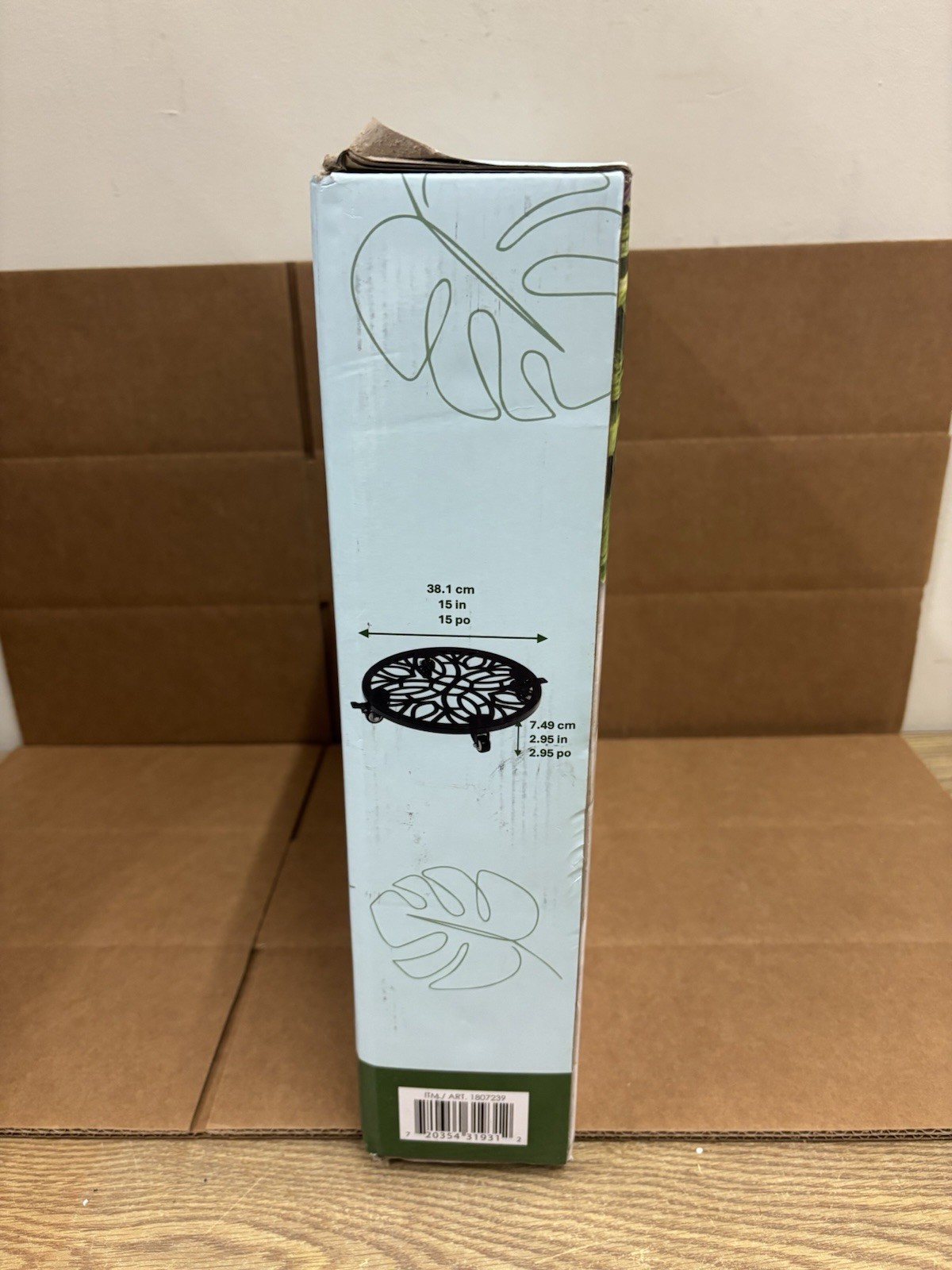 2-Pack Costco Steel Plant Caddy with Heavy-Duty Ball Bearing Casters Black