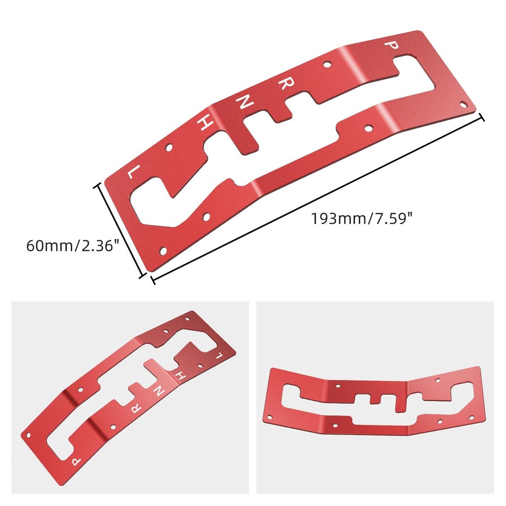 Shift Shifter Gate Plate Panel with Gear Letter Compatible with Can Am red