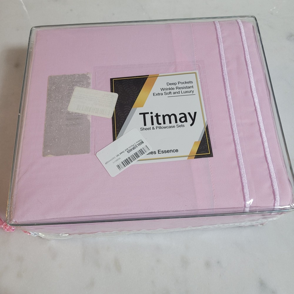 Titmay Twin Pink Sheet & Pillow Case set