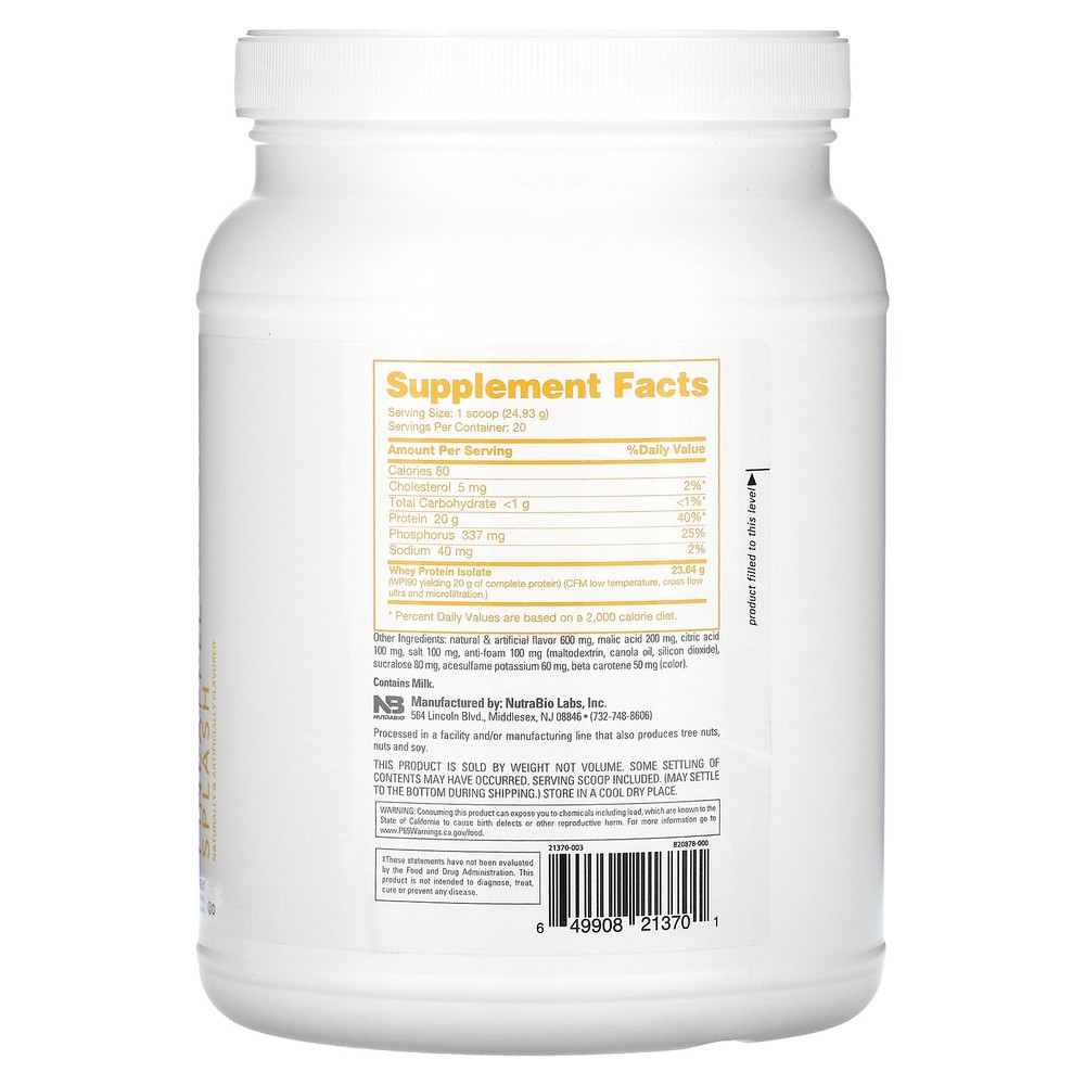 Clear Whey Protein Isolate, Pineapple Splash, 1.1 lb (499 g)