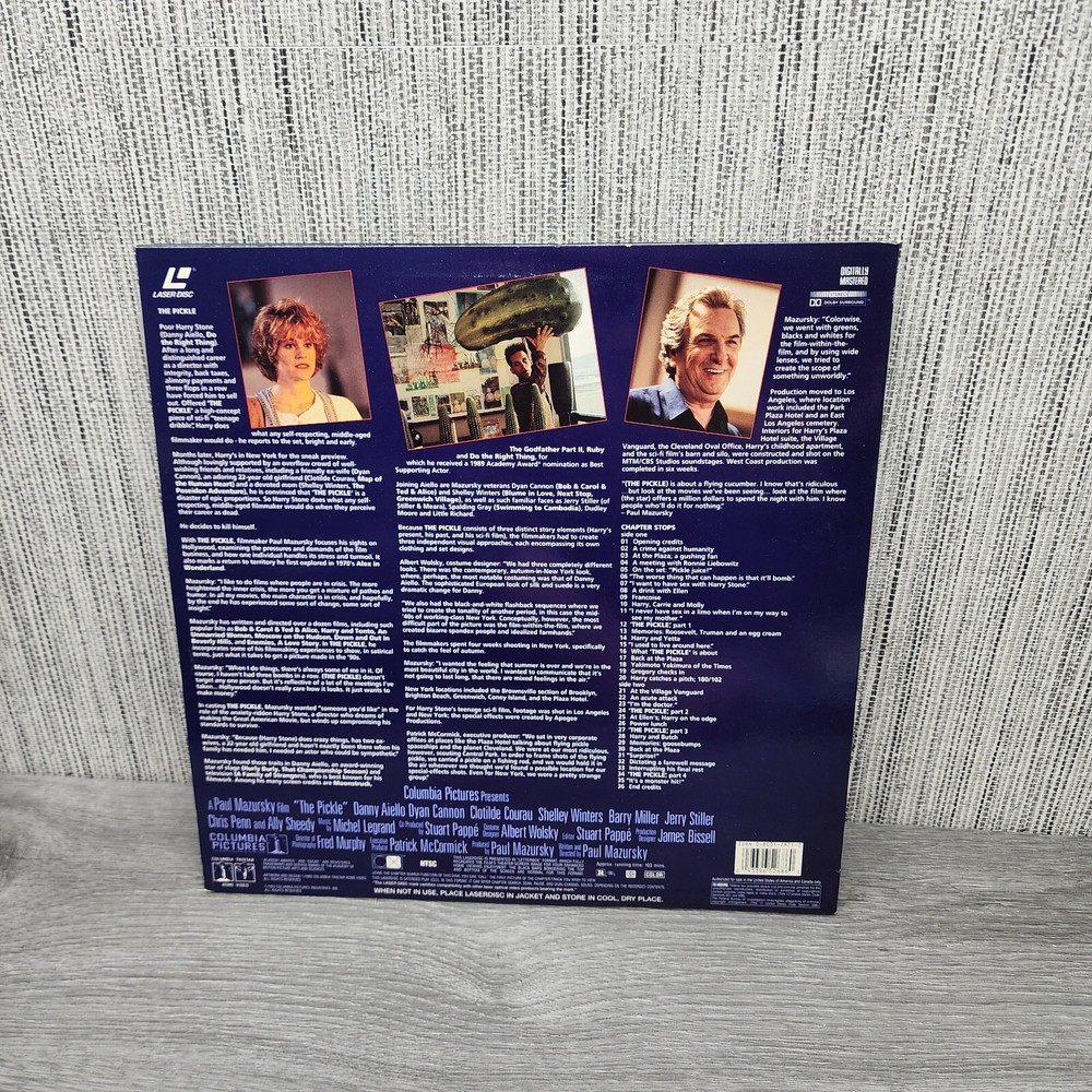 The Pickle Widescreen Laserdisc LD Danny Aiello