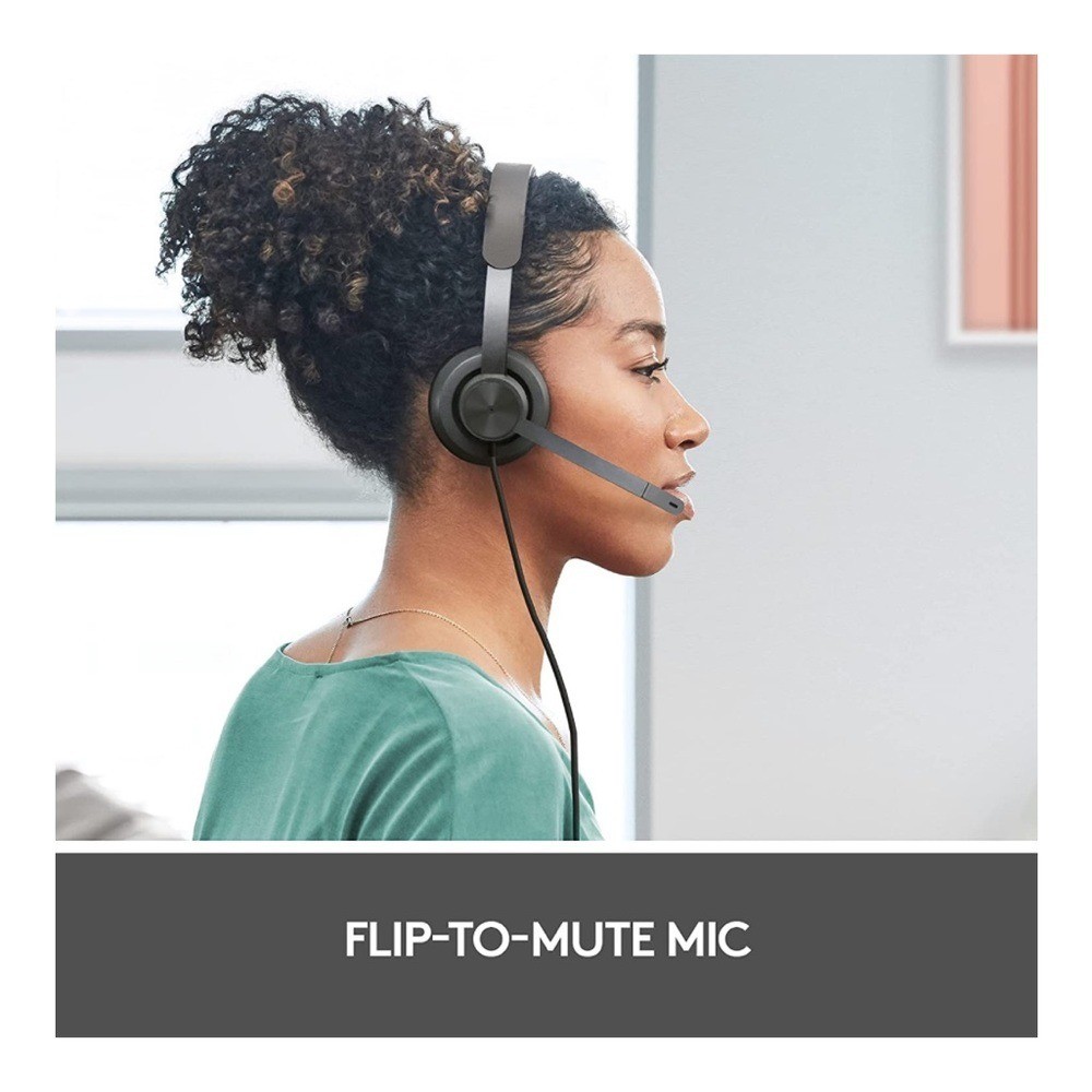 Logitech Zone Wired Headset, with advanced noise-canceling mic technology