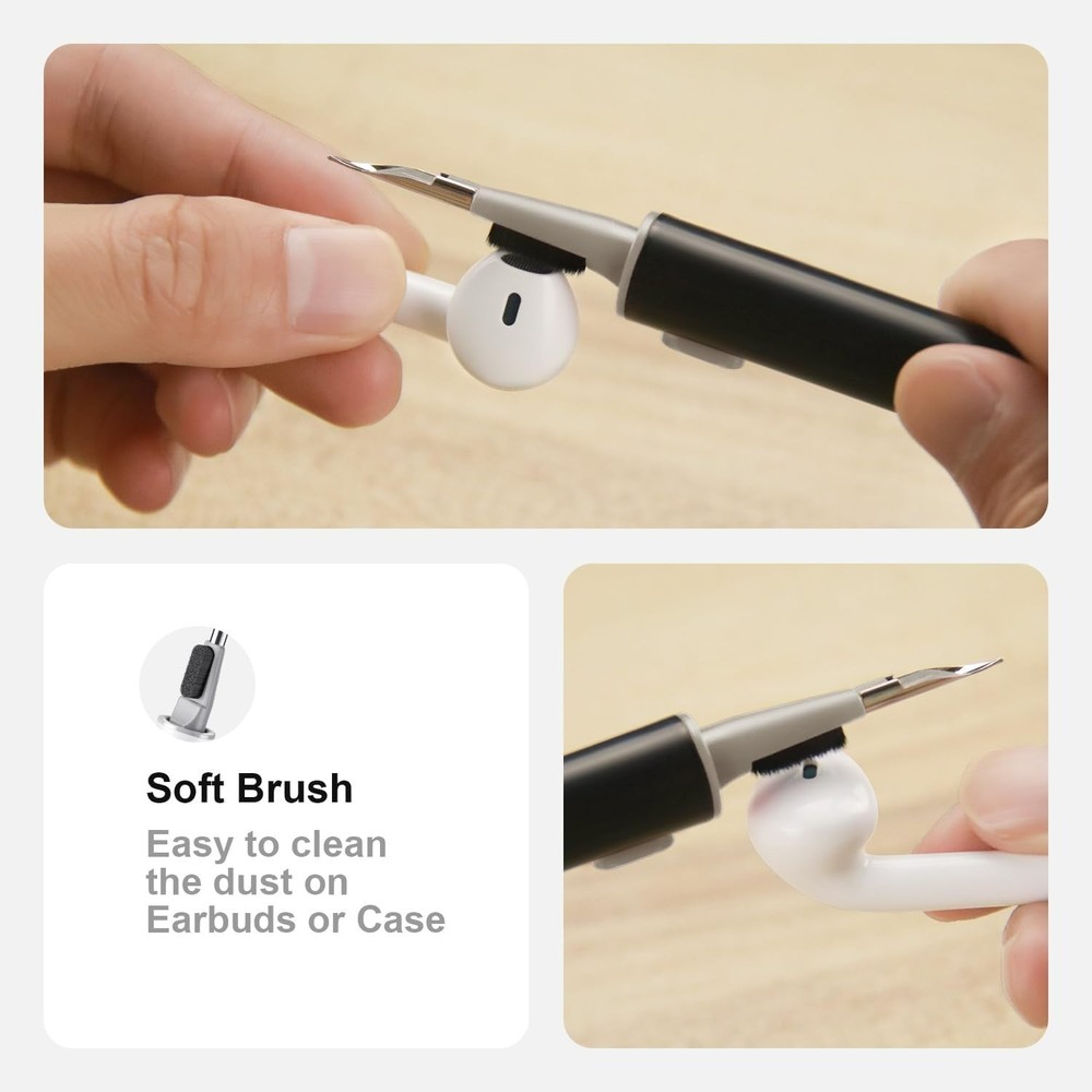 Multi-Function Cleaning Pen for AirPods | Soft Brush & Flocking Sponge Included