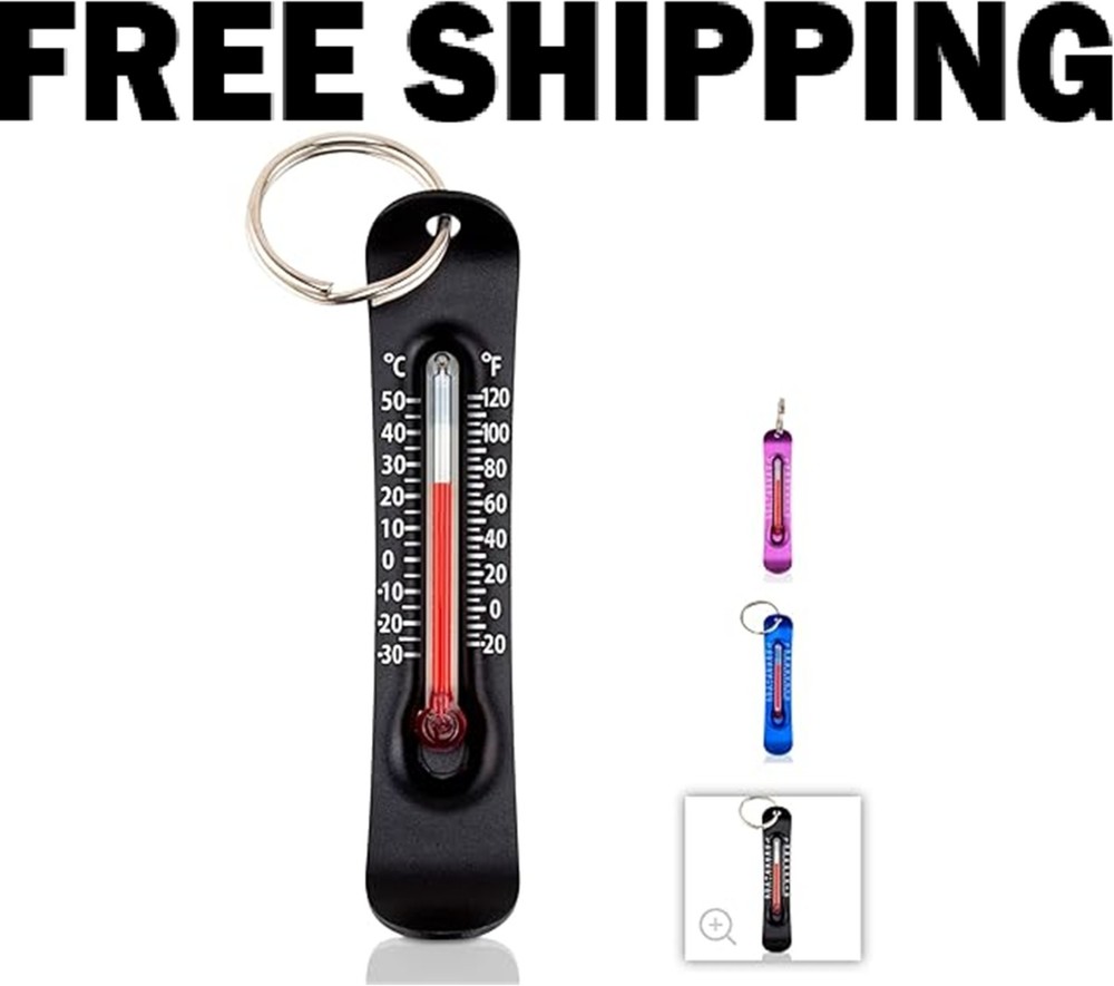 Brrr-Ometer - Snowsport Zipper Pull Thermometer for Jacket, Parka, or Backpack |