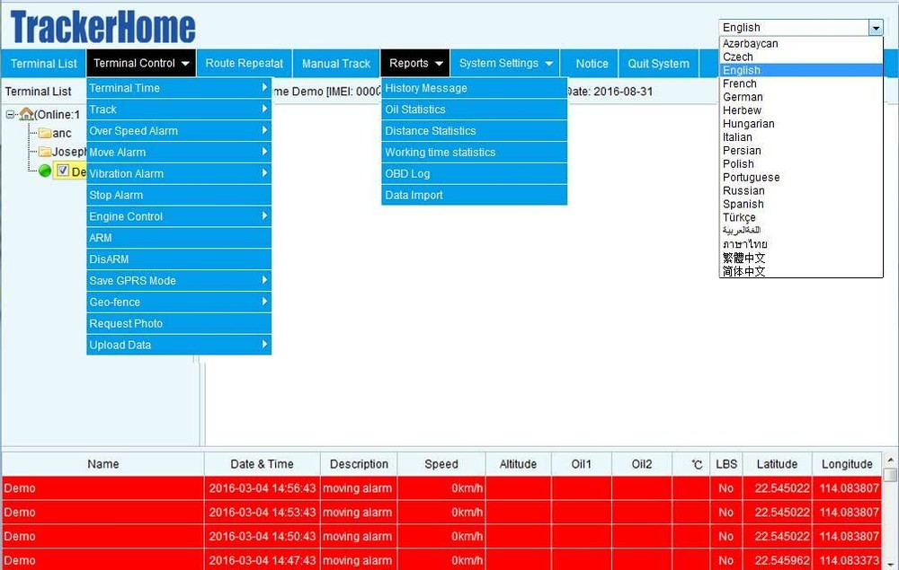 Coban tracker Web platform service fee 10 year Android IOS App for coban