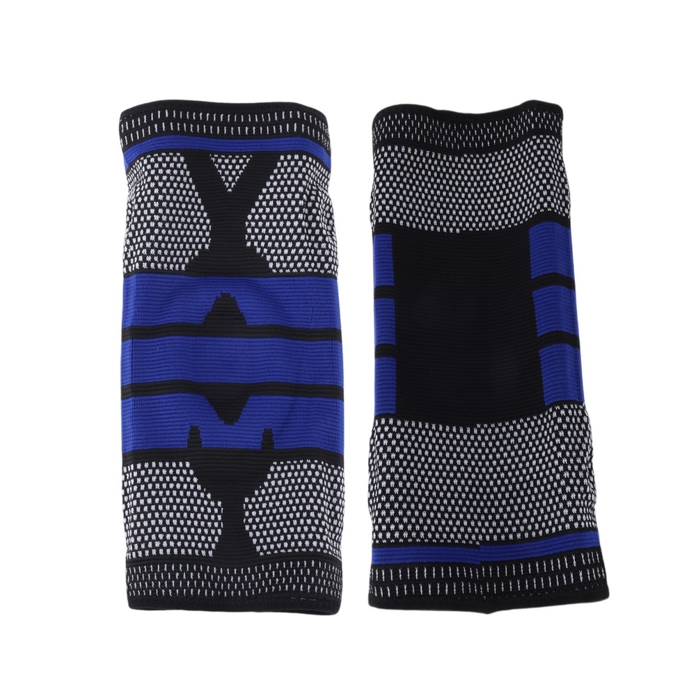 Horizontal Stripes Knee Pads Medium Black Blue 1 Pc