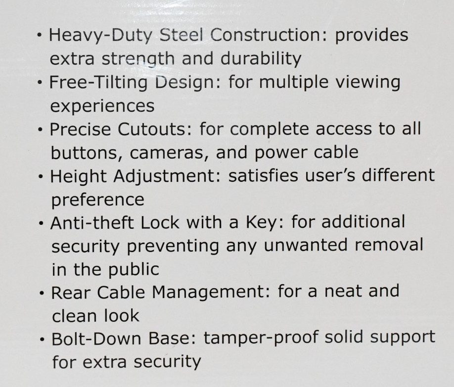 NIB Mount-IT! Anti-Theft Tablet Kiosk Floor Stand Compatible w/ iPad