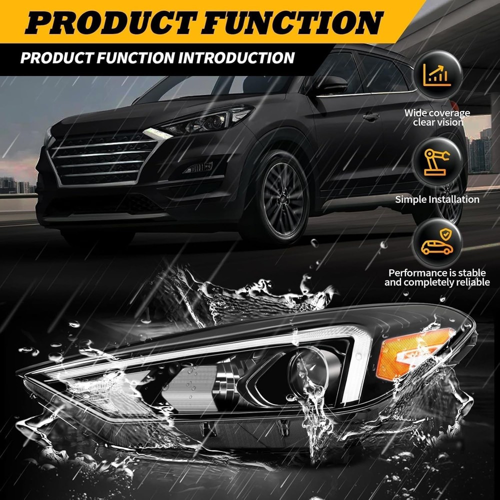 Driver Side Halogen Headlight for Tucson 2019-2021