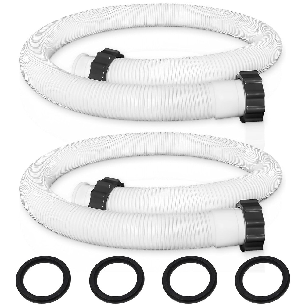 29060E Pool Pump Replacement Hoses for Above Ground White 2-Pack 1.5"x59"