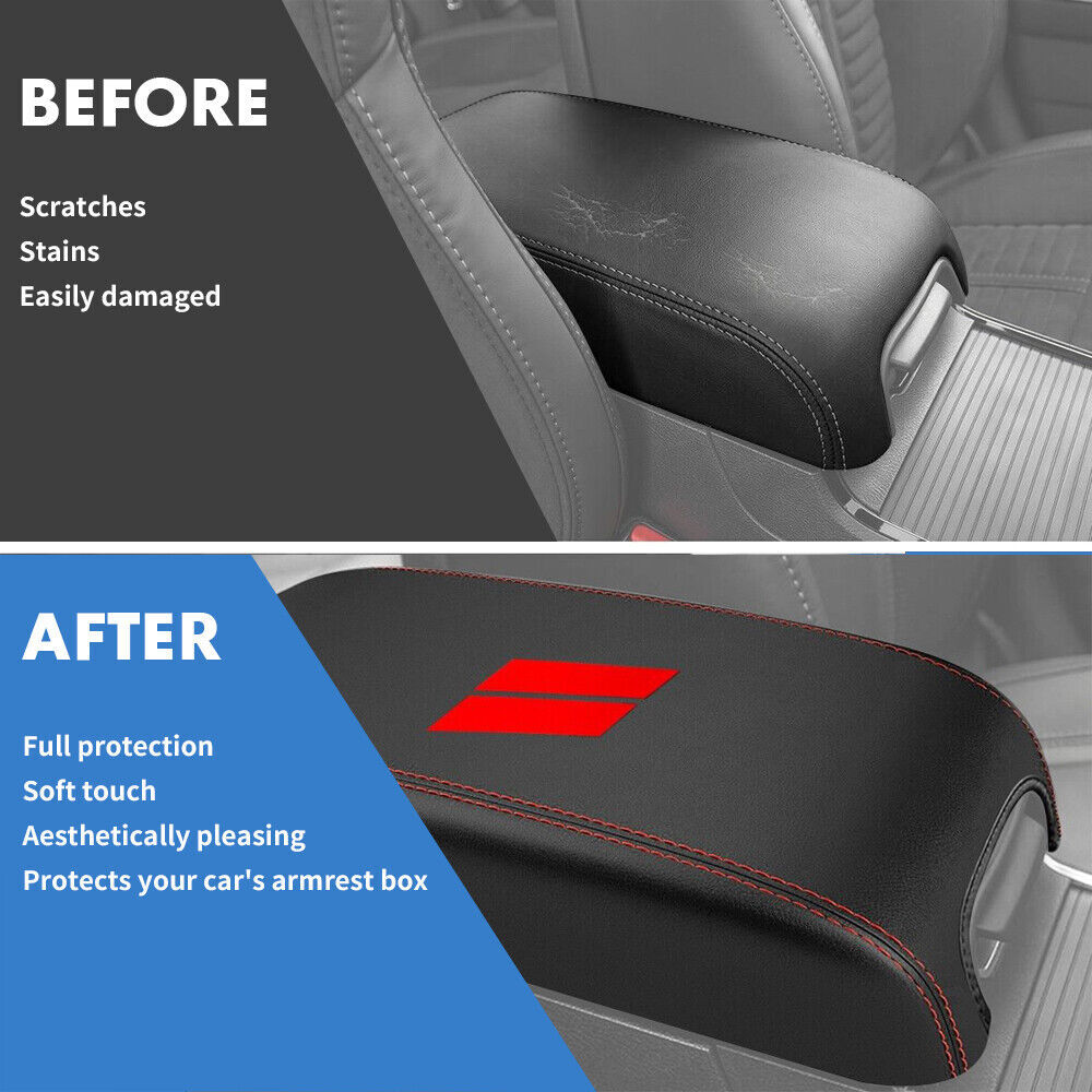 Center Console Armrest Cover Leather For 2011-2023 Dodge Charger Protector