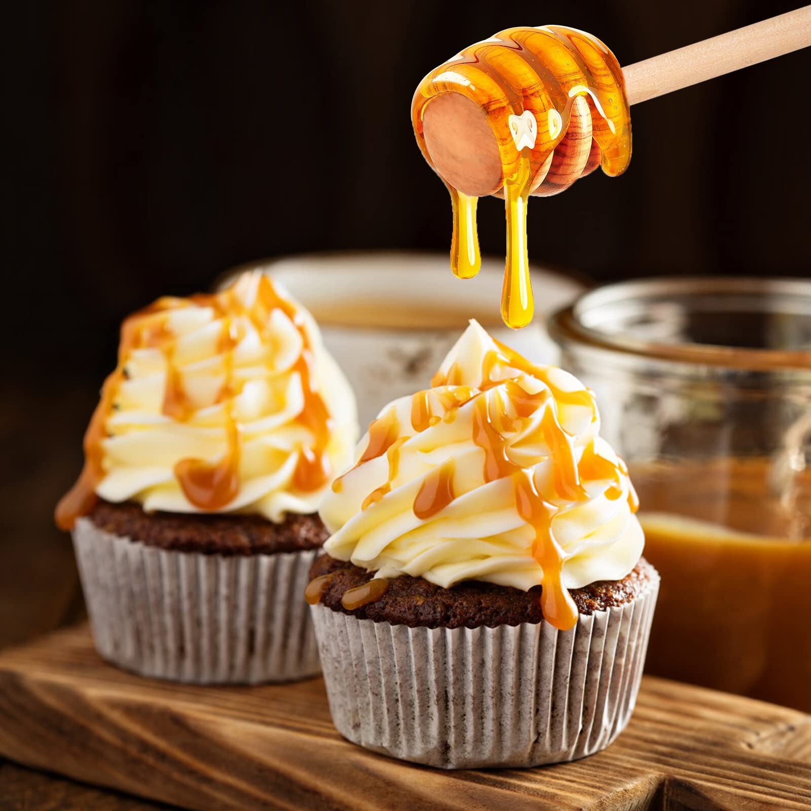 Wooden Honey Dipper Stick 6 Inch Individually Wrapped Honey Stirrer Stick Lot