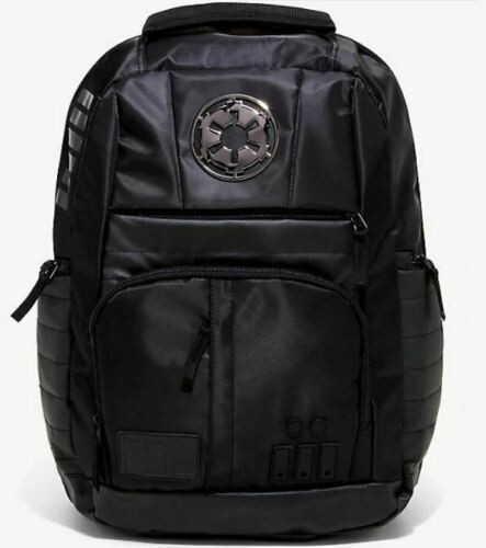 Star Wars Galatic Empire Built-up Backpack Black Full Size Imperial Crest Disney