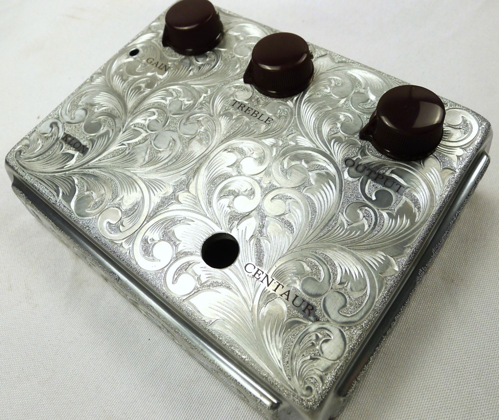 Aluminum Hand Carved Overdrive Effects Pedal Project Box Case With Knobs NH