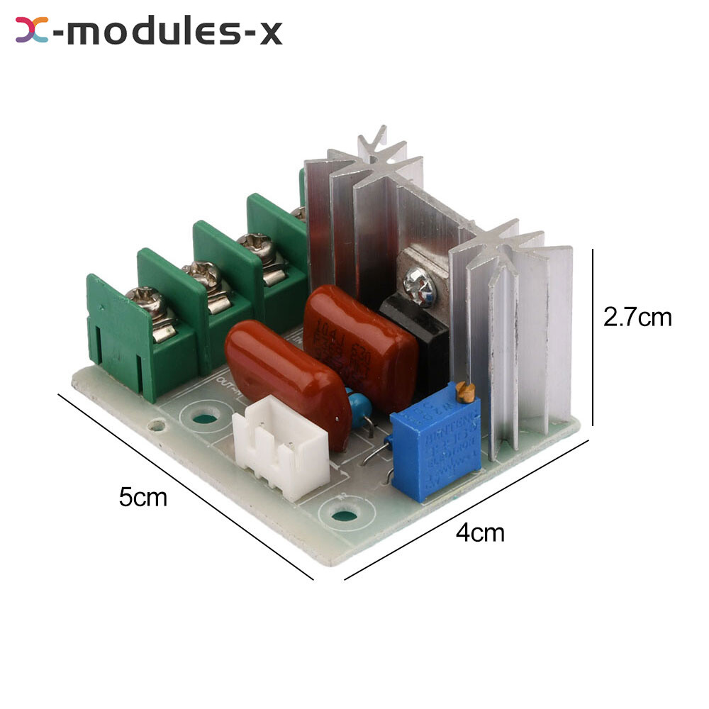 AC50-220V 2000W Voltage Regulator Module Motor Speed Controller Light Dimmer Kit