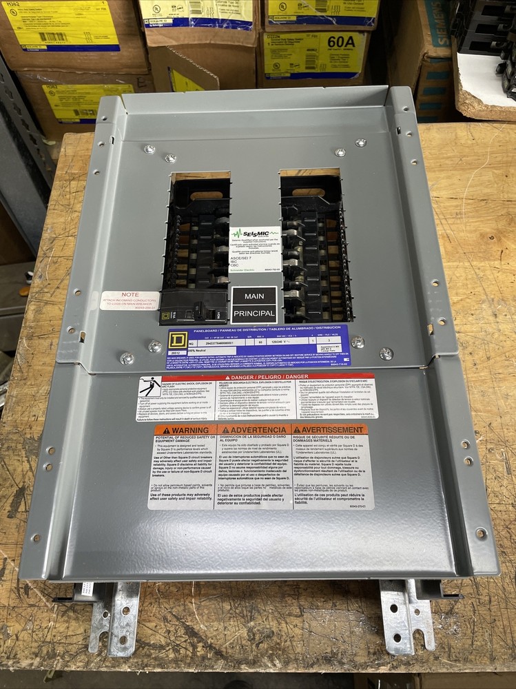 Square D NQ 60A Panelboard Interior, , 1 Phase, 120/240 18C MCB