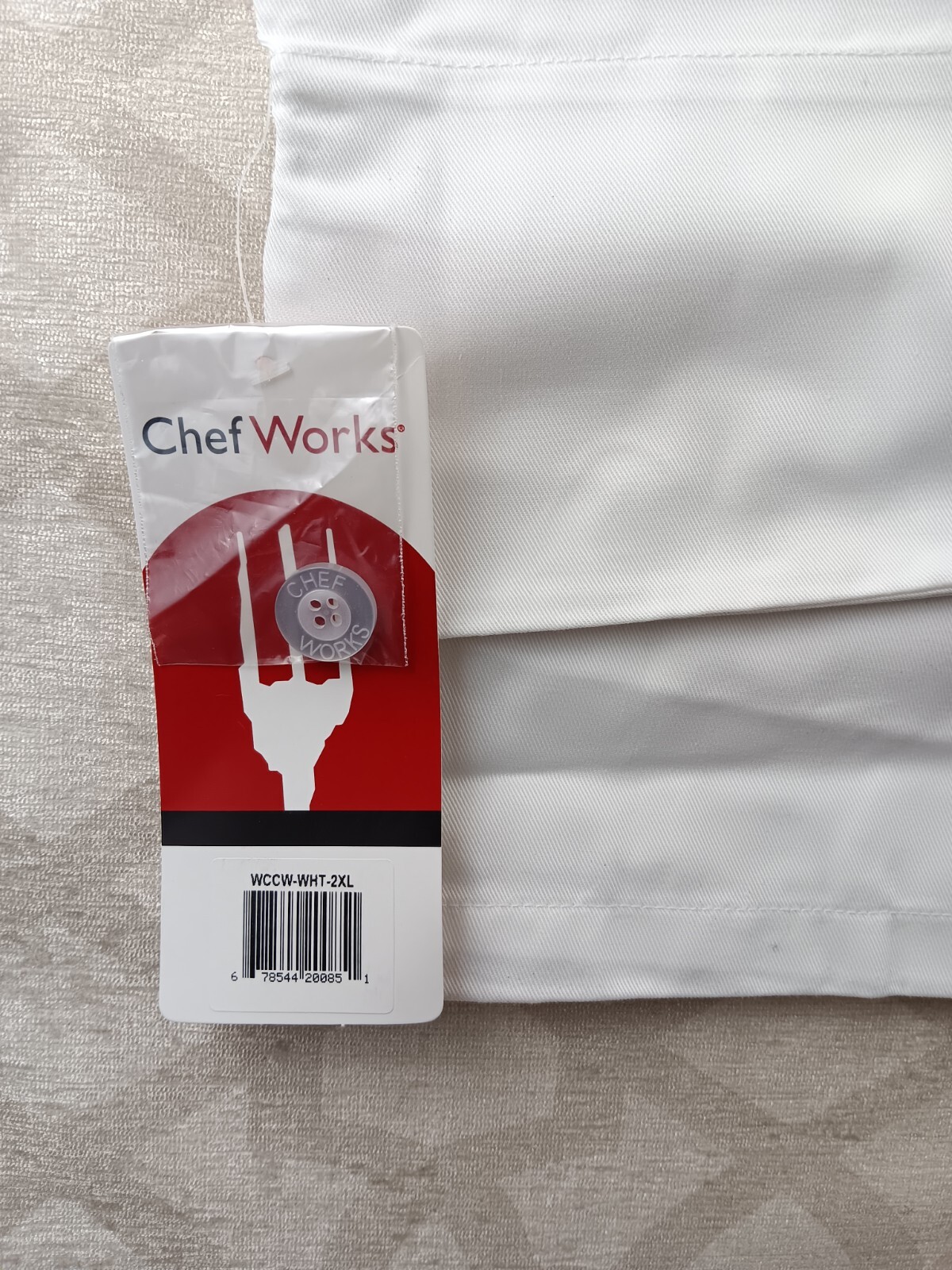 Chef Works Coat Mens 2XL XXL White Long Sleeves