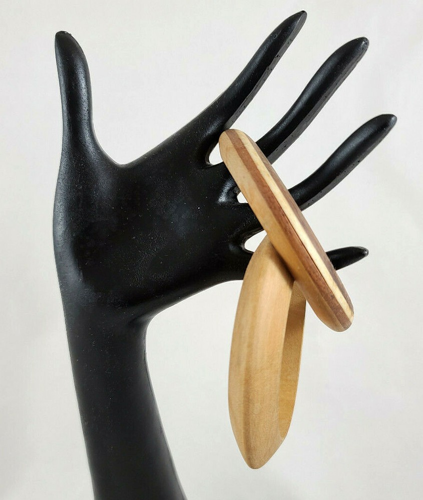 Vintage Wooden Bangle Bracelets