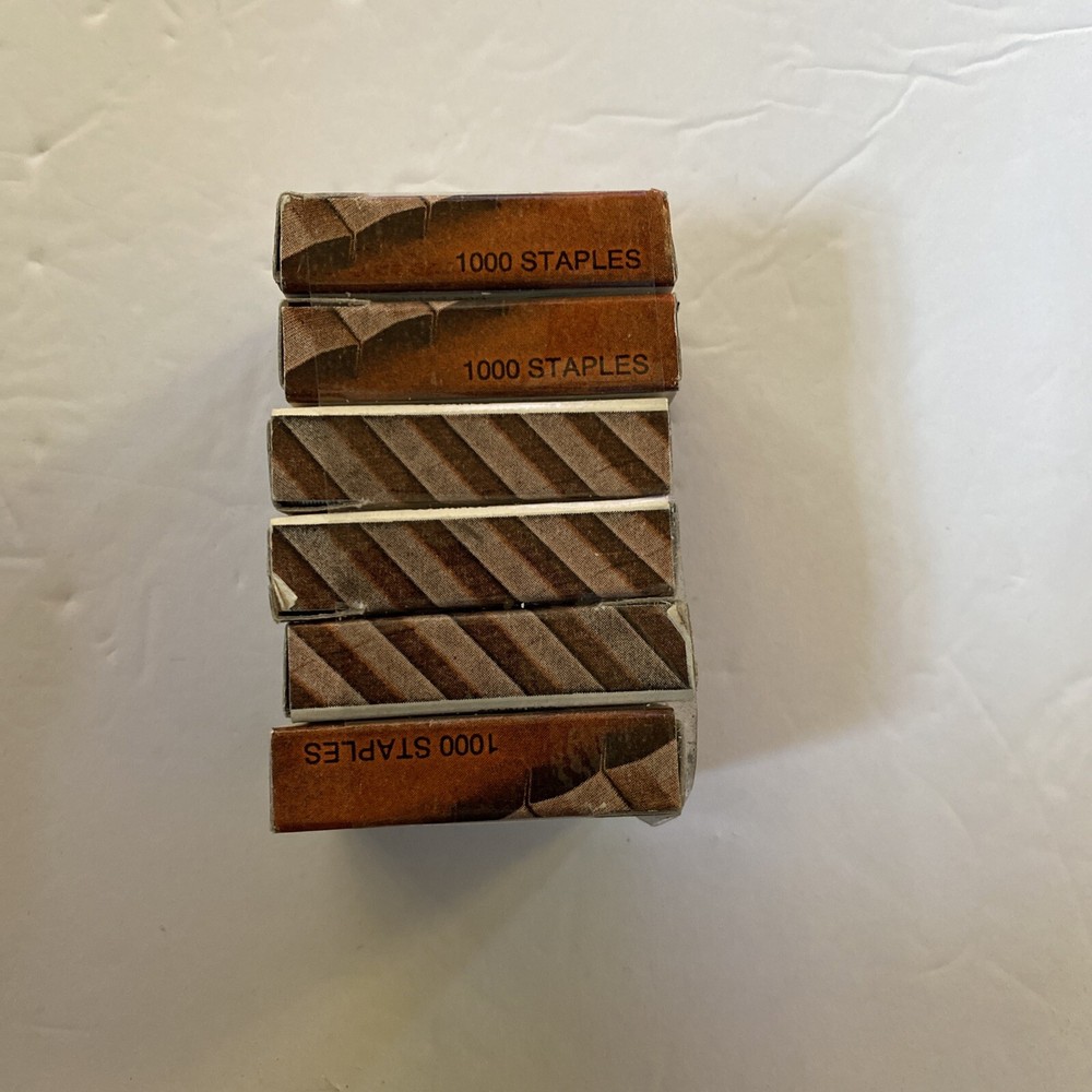 vintage bostitch staples B8 Chisel Pointed 5 boxes complete 1 short 200staples