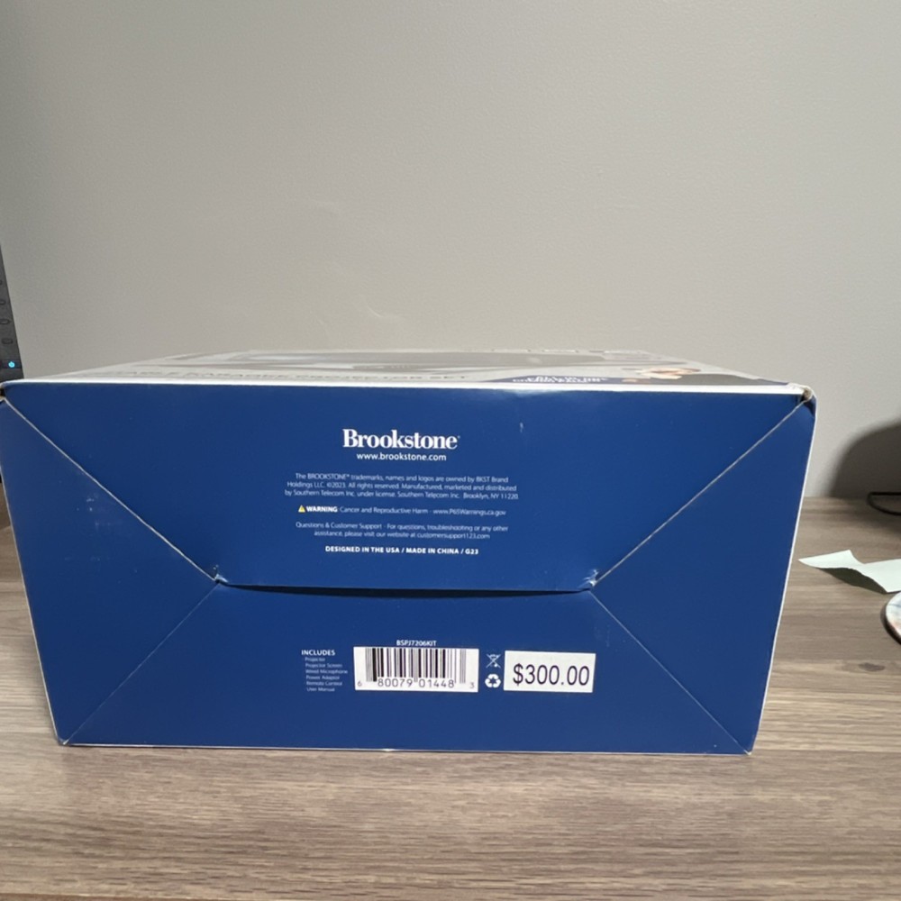 Brookstone Portable Karaoke System Bluetooth 140° Projection HD Speaker