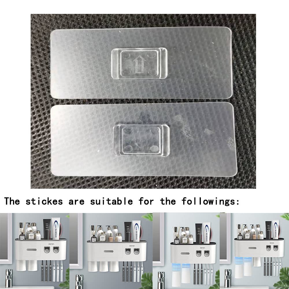 BHeadCat Double Automatic Toothpaste Stickers for 2&3 Cups, Transparent