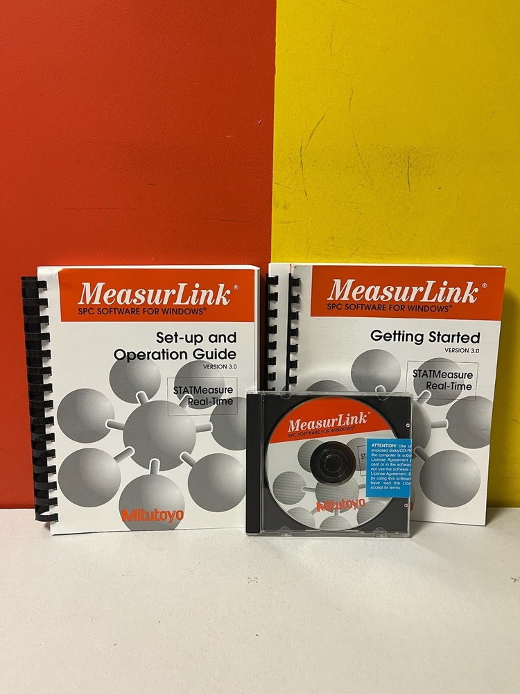 Mitutoyo 64AAS801A MeasurLink Version 3.0 SPC Software / Manual Bundle