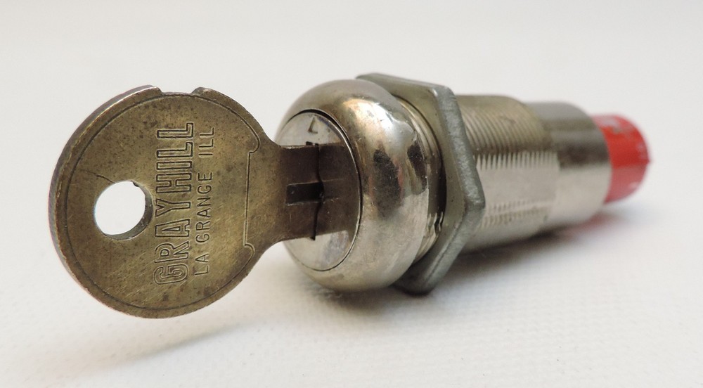Vintage Grayhill Electrical 3 Position Rotary Key Switch