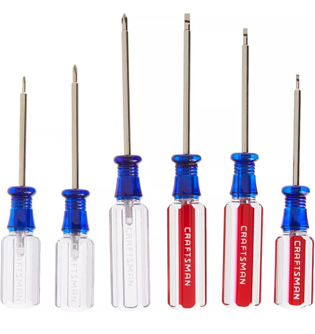 CRAFTSMAN Small Screwdiver Set 6 Piece Jewelers Set CMHT65043