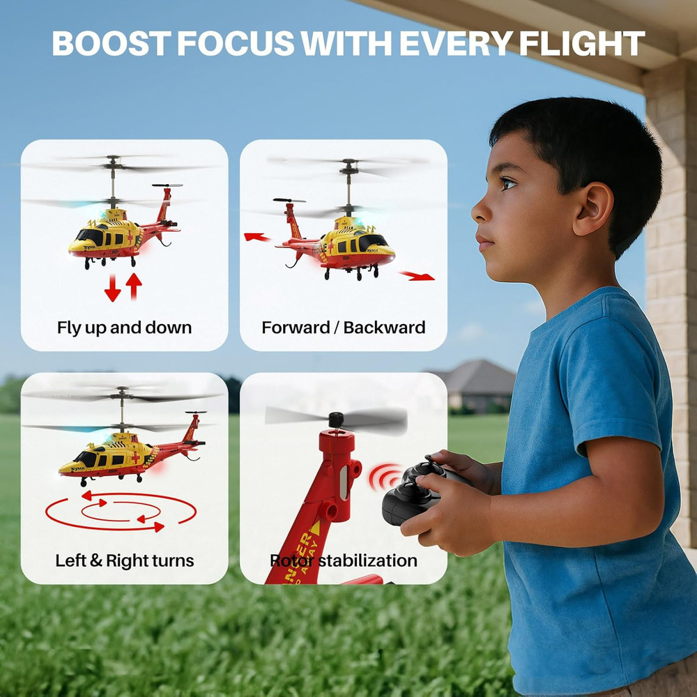 S53H Remote Control Helicopter with Simulation Rescue Design, One Key Take-Off,