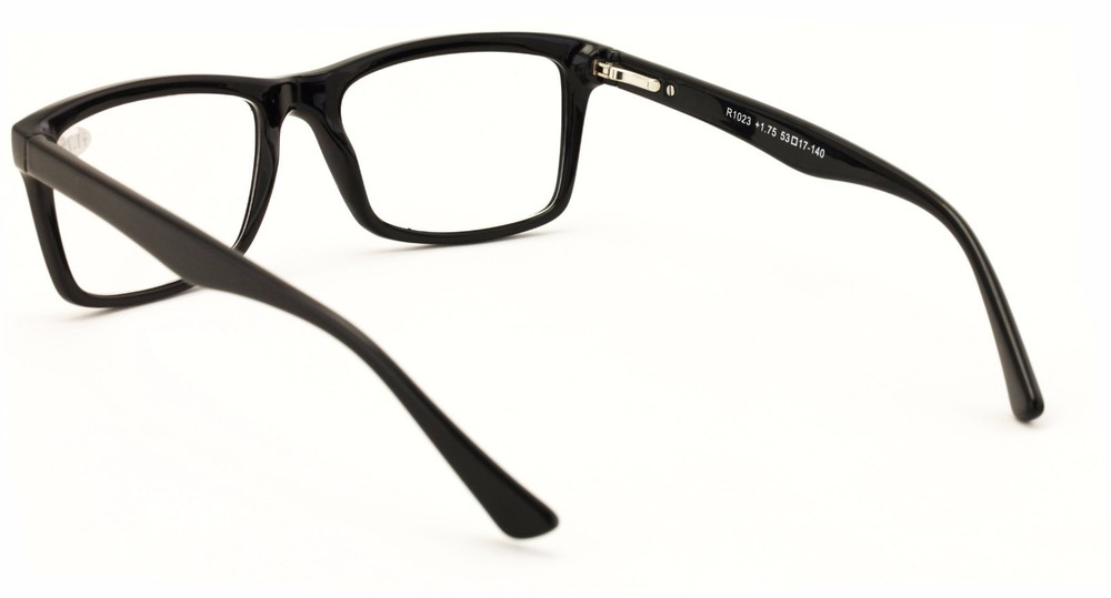 3 Pairs Black Modern Rectangular Reading Glasses Clark Kent Reader TR90 Clear le