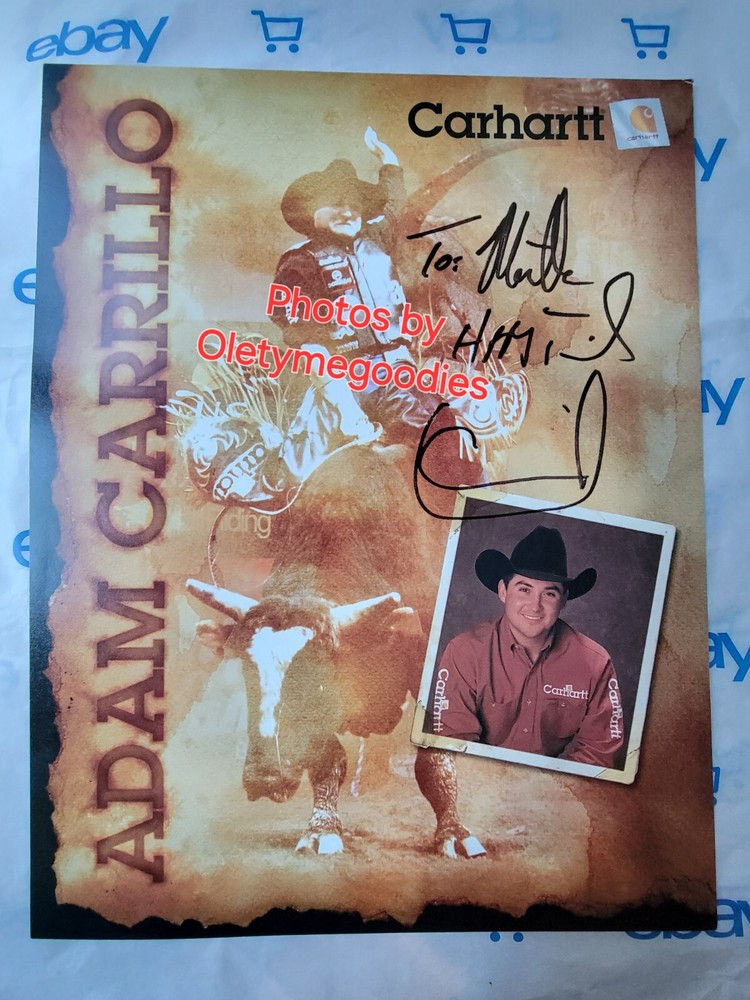 Adam Carrillo PBR Hand Signed 8 x 11