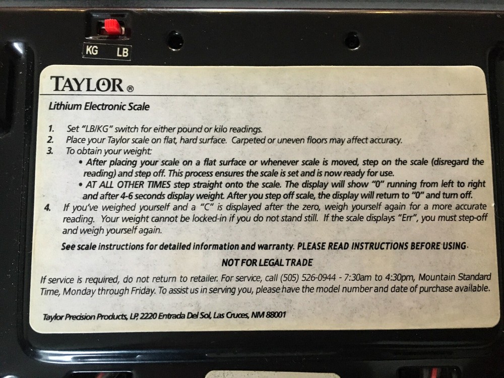 Taylor Lithium Electronic Scale