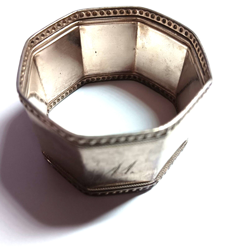 octagonal sterling silver napkin ring
