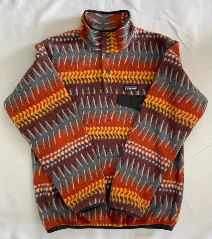 Patagonia Synchilla Pullover Laughing Waters Dark Ruby Women's Size S