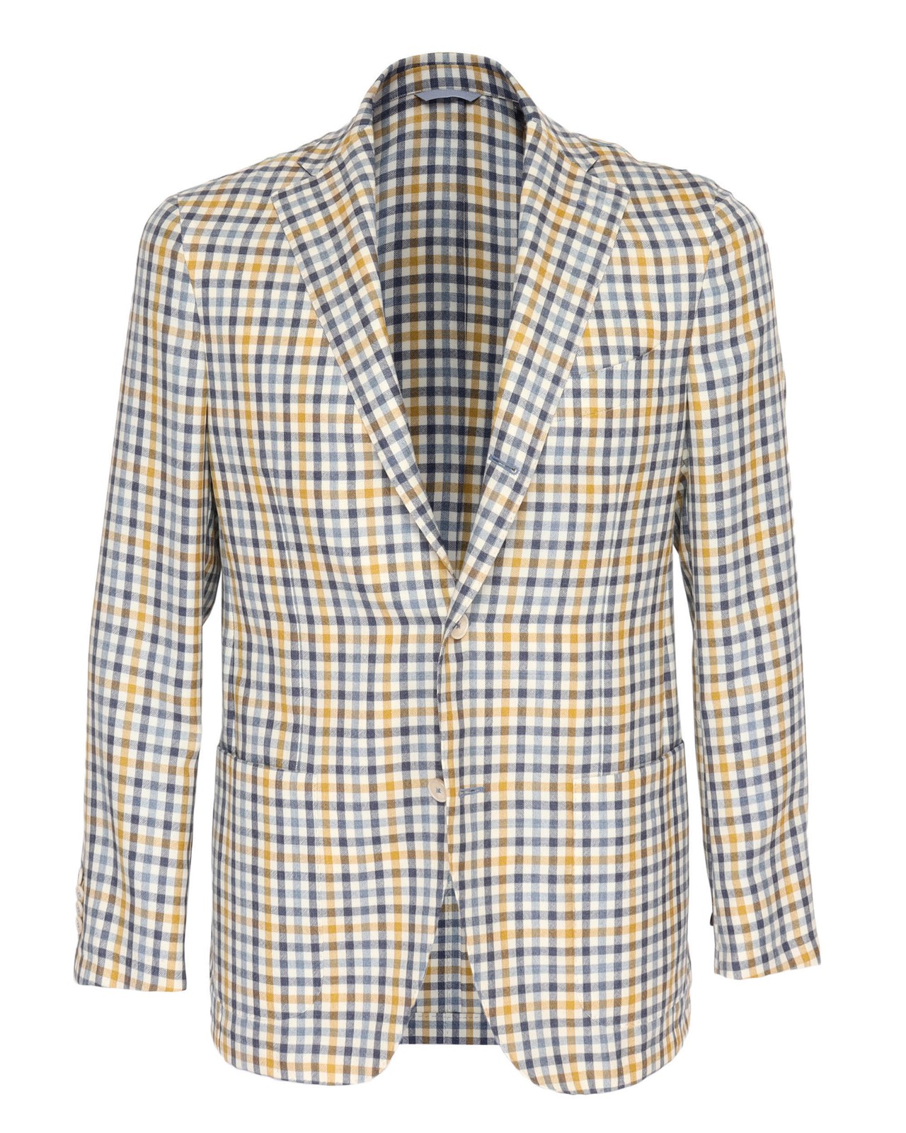 NWT EIDOS by ISAIA SPORT COAT jacket check silk wool luxury Italy 50