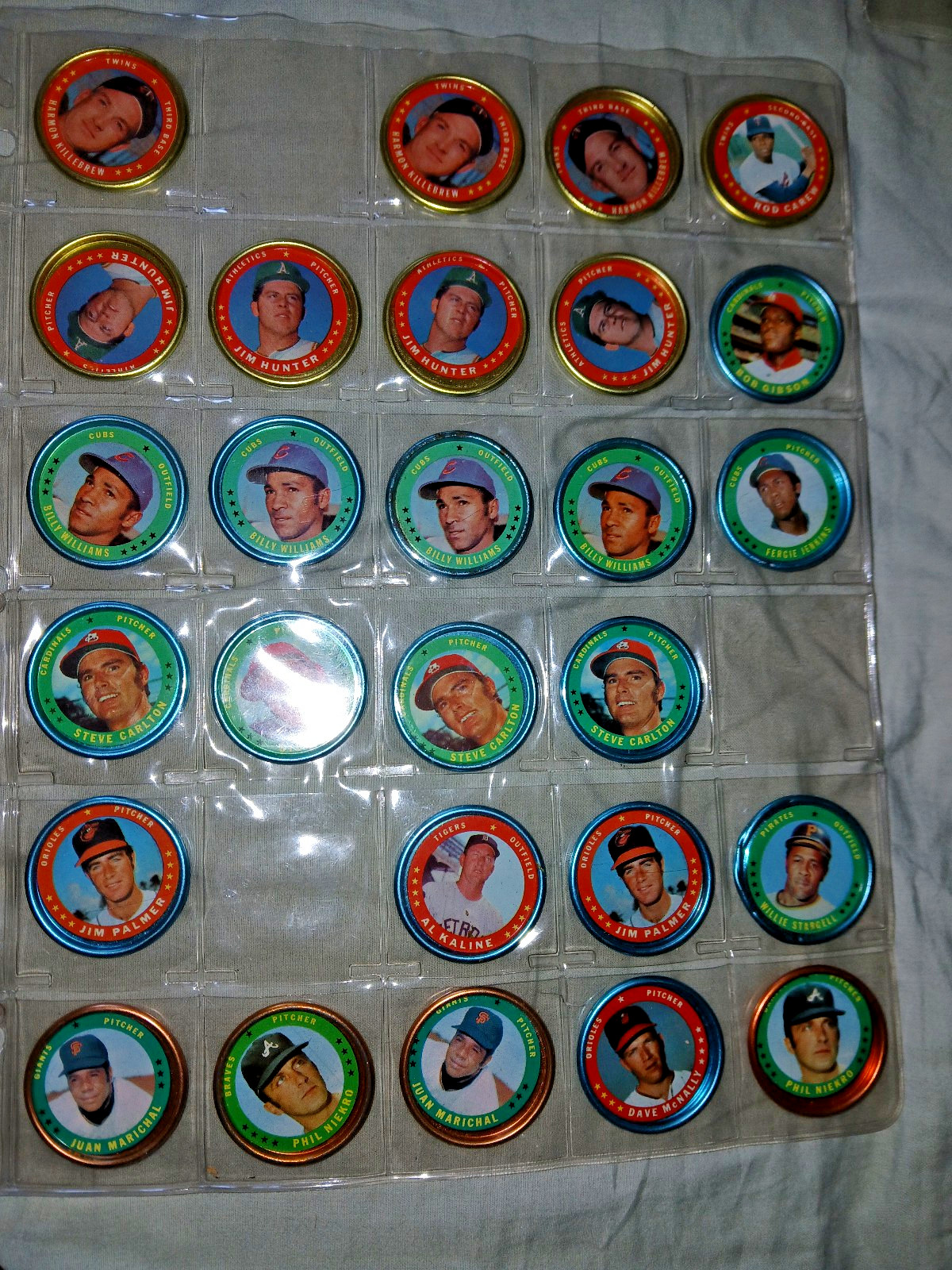 Topps Baseball Coins 1964 & 1971 wax packs- superstars, hall of famers-you pick