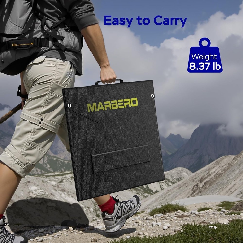 Advanced 100W Foldable Solar Panel - 18V DC Output, High Efficiency, Waterproof