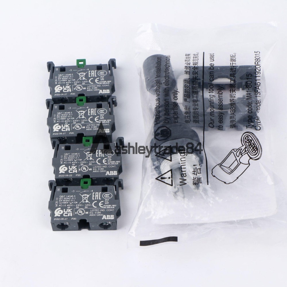 1Pcs NEW ABB Control Joystick Switch MJS6-40B with 4 MCB-10 Contacts Reset Type
