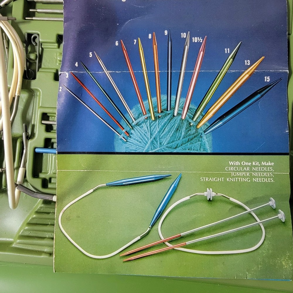 Vintage Sears Knitting Needle Kit Interchangeable Set Case Model 25 5748