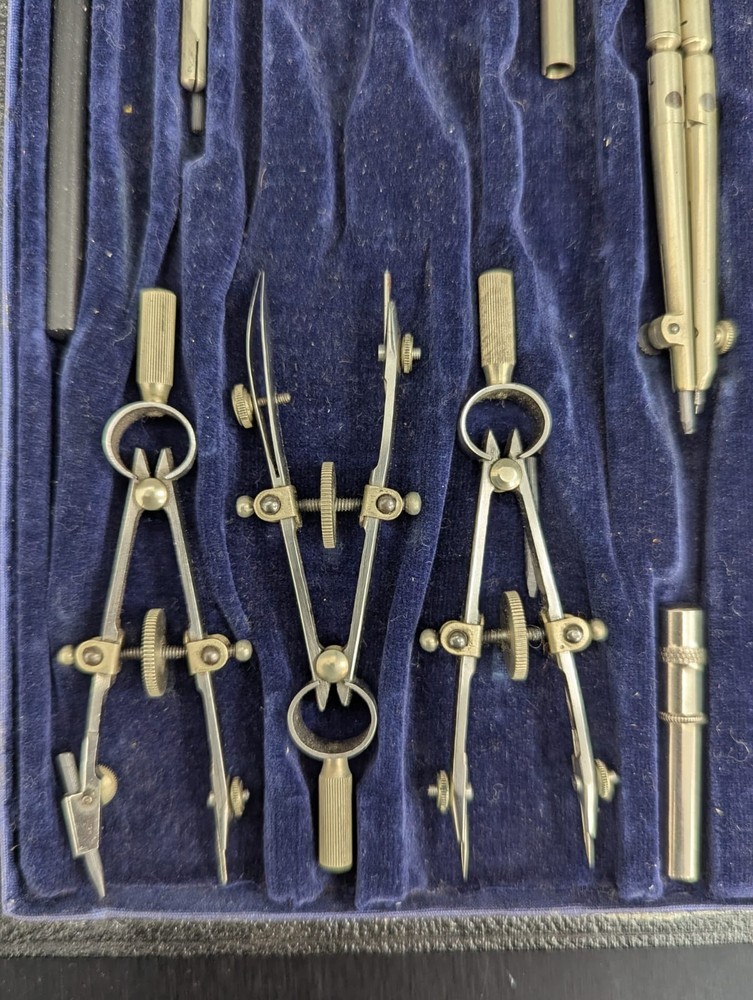 VINTAGE Drafting technical drawing set West & partners westminster Riefler
