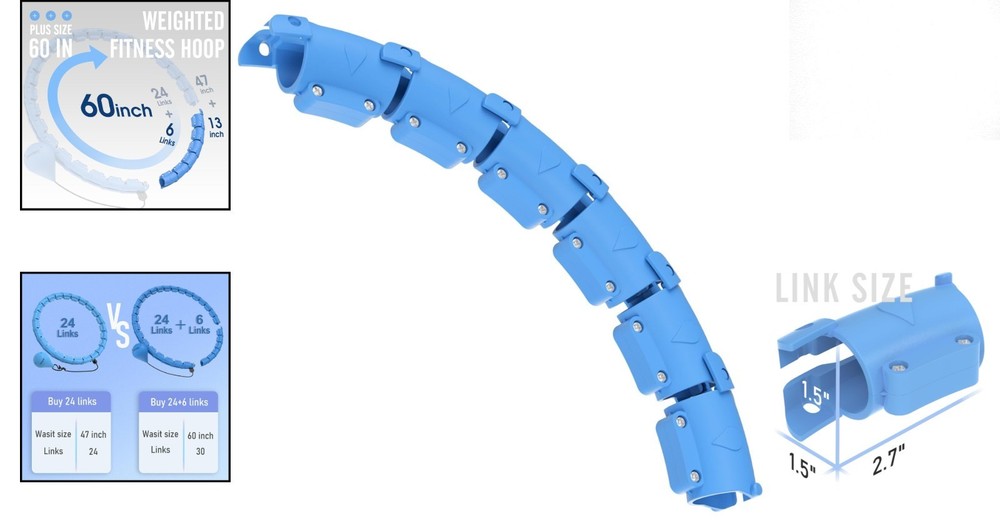 6 Extra Links for Weighted Exercise Hoop - Enhance Your Workout Experience