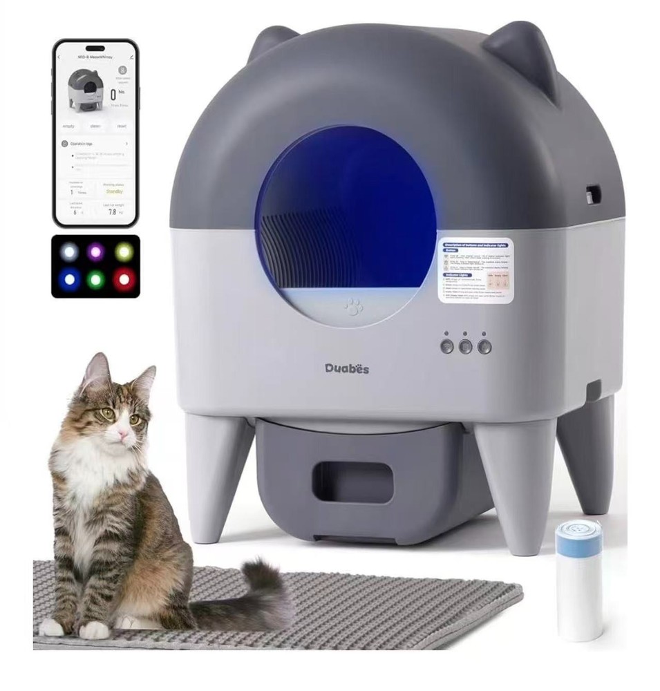 Automatic Litter Box Extra Large Self-Cleaning for Multiple Cats, App Control