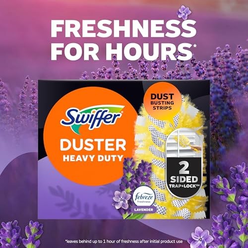 Dusters Heavy Duty, Multi-Surface Duster Refills for Cleaning, Lavender, 24