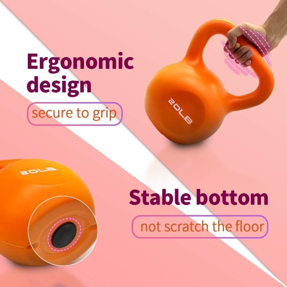 20lbs Kettlebell Set, Strength Training Kettlebells Weight Set, Kettle Bell