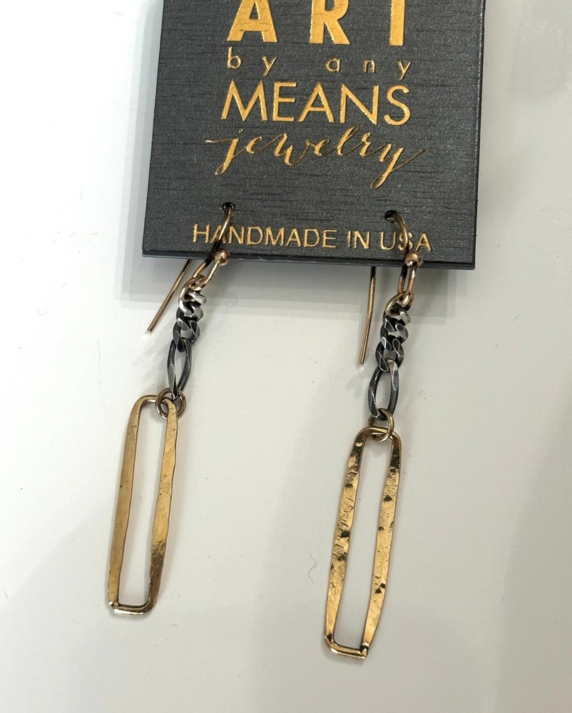 Rectangle Chain Earrings E82576