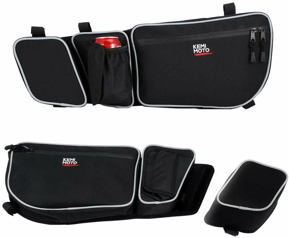 KEMIMOTO UTV X3 Door Storage Bags w/Knee Pad For Can Am Maverick X3 2017-2024