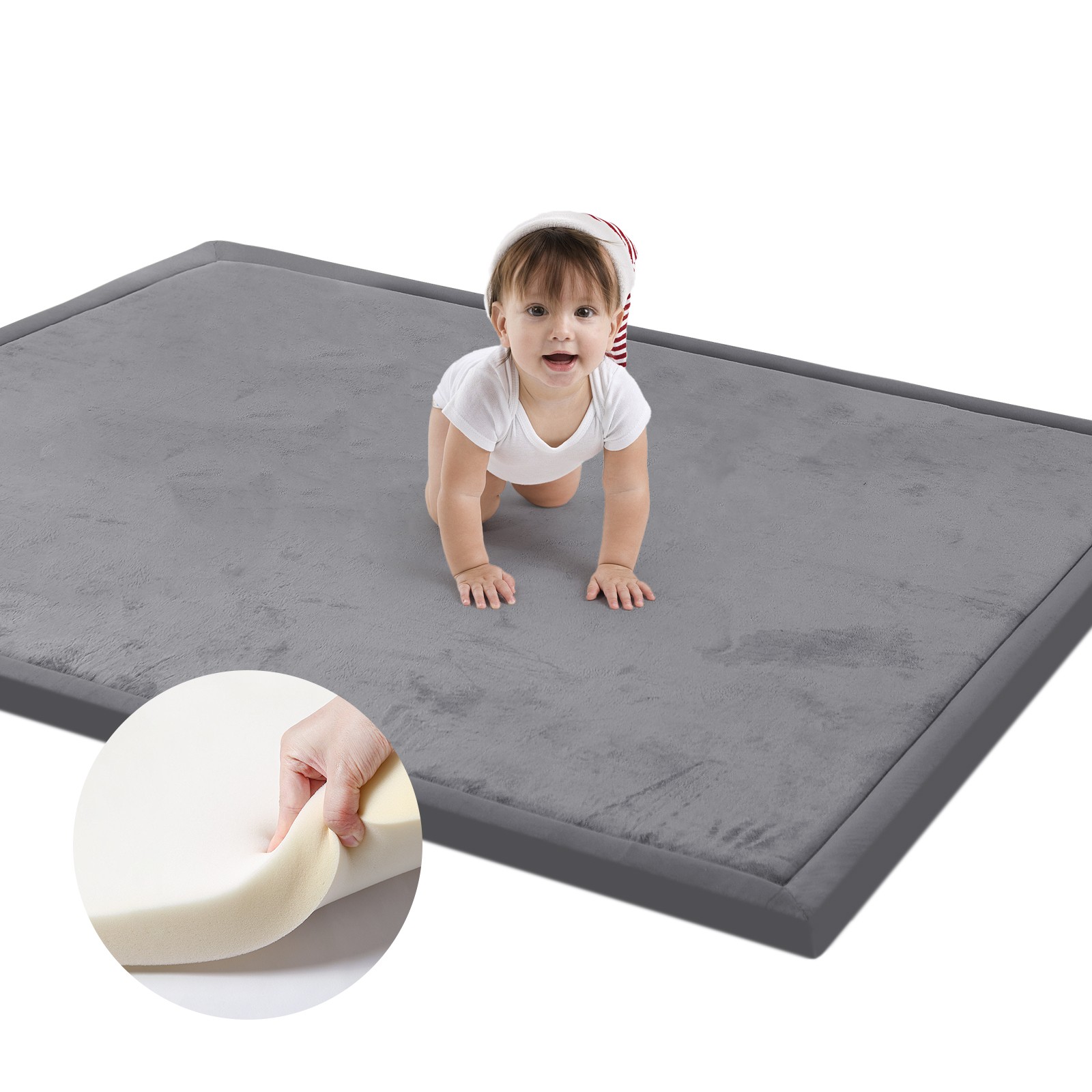 Memory Foam 1.3" Thick Play Mat Kid's Room Tatami Gym Mat Non Slip Area Rug