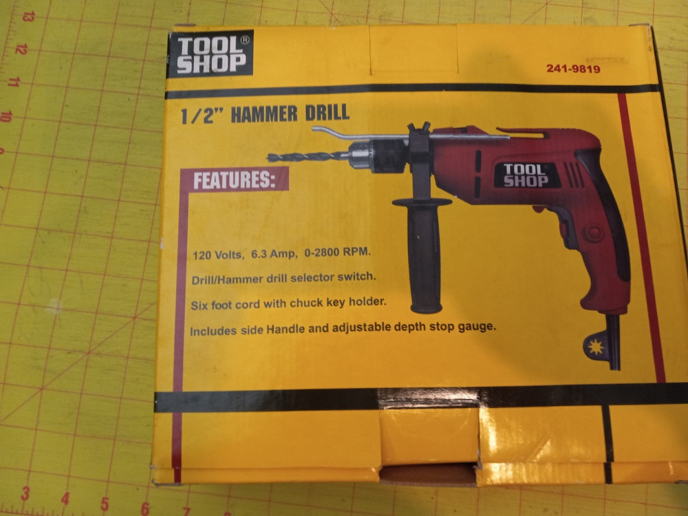 Tool Shop 1/2 inch Variable Speed Reversible Hammer Drill