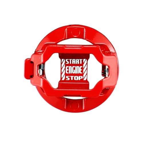 Push to Start Button Cover, Engine Start Stop Button Cover, Cool Car Red