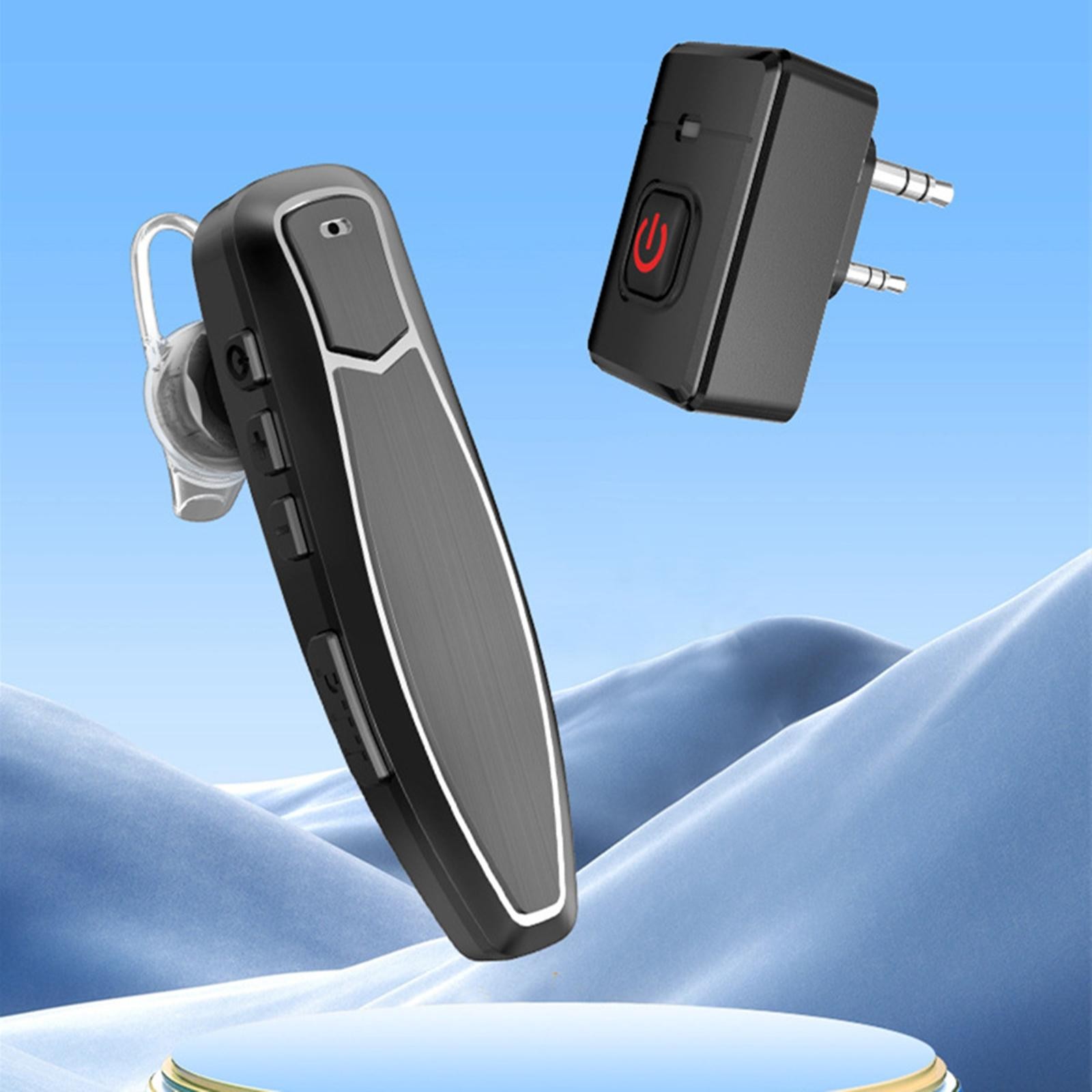 For Baofeng UV-5R/E Walkie Talkie Ham Radio Bluetooth Earpiece Wireless Headset